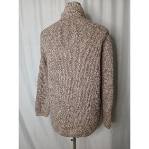 Simply Natural Alpaca Blend Openfront Cardigan Gray White Beige Made in Peru XL - Picture 2 of 10